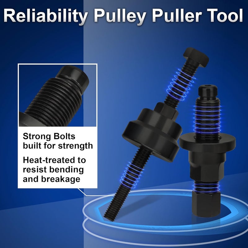 limontek Power Steering Pulley Puller Installer Tool Set, Power Steering Pump Pulley Removal Tool Compatible with Ford, GM, VW and Chrysler Vehicles - Image 3